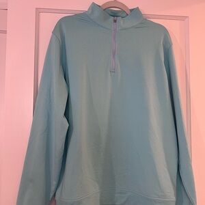 Peter Millar Sky Blue Zip-Up Sweater